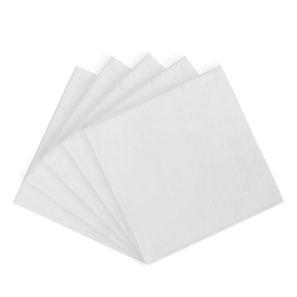 150 Count PLAIN White beverage/cocktail napkins for wedding/party/event 2ply, 